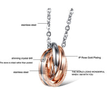 Load image into Gallery viewer, OPK Interlocking Titanium Steel Couple Necklace