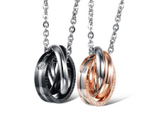 Load image into Gallery viewer, OPK Interlocking Titanium Steel Couple Necklace