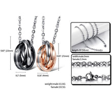 Load image into Gallery viewer, OPK Interlocking Titanium Steel Couple Necklace