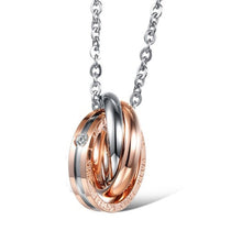 Load image into Gallery viewer, OPK Interlocking Titanium Steel Couple Necklace