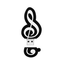 Load image into Gallery viewer, MicroDrive 64GB USB 2.0 Music Note U Disk, 64GB