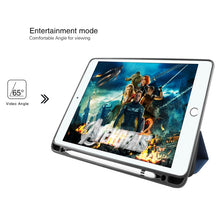 Load image into Gallery viewer, Mutural Exquisite Series Cloth Texture PU+TPU Leather Case for iPad Pro 10.5 inch, with 3-Fold Holder &amp; Pen Slot &amp; Sleep &amp; Wake-up Function