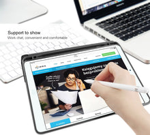 Load image into Gallery viewer, Mutural Exquisite Series Cloth Texture PU+TPU Leather Case for iPad Pro 10.5 inch, with 3-Fold Holder &amp; Pen Slot &amp; Sleep &amp; Wake-up Function