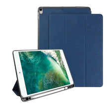 Load image into Gallery viewer, Mutural Exquisite Series Cloth Texture PU+TPU Leather Case for iPad Pro 10.5 inch, with 3-Fold Holder &amp; Pen Slot &amp; Sleep &amp; Wake-up Function