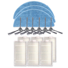 Load image into Gallery viewer, XI242 3 Pairs K614 Side Brushes + 6 PCS I208 Filters+ 3 PCS I201 Rags Set for ILIFE V5S Pro / V50 / V5S, XI242