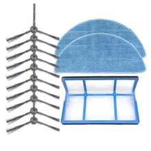 Load image into Gallery viewer, XI247 5 Pairs K614 Side Brushes + 2 PCS I201 Rags + I204V Filter Cotton Filter Set for ILIFE V3S Pro / V3S V5S Pro / V50 / V5S, XI247