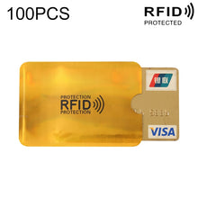Load image into Gallery viewer, 100pcs Aluminum Foil RFID Blocking Credit Card ID Bank Card Case Card Holder Cover, Size: 9 x 6.3cm