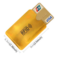 Load image into Gallery viewer, 100pcs Aluminum Foil RFID Blocking Credit Card ID Bank Card Case Card Holder Cover, Size: 9 x 6.3cm