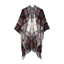 Load image into Gallery viewer, Fashion Classic Split Plaid Shawl Fringed Thickening Imitation Cashmere Cloak
