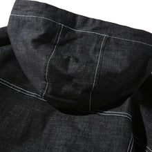 Load image into Gallery viewer, Hooded Casual Letter Print Tooling Denim Jacket for Men, M, L, XL, XXL, XXXL, XXXXL