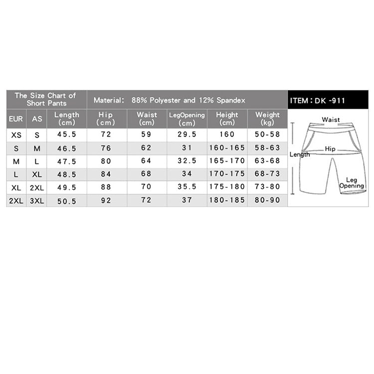 SIGETU Quick-drying Stretch Tights Five Pants(Color:Gray Size:XXXL), S, M, L, XL, XXL, XXXL