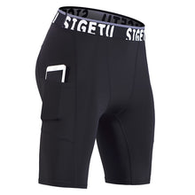 Load image into Gallery viewer, SIGETU Quick-drying Stretch Tights Five Pants(Color:Gray Size:XXXL), S, M, L, XL, XXL, XXXL