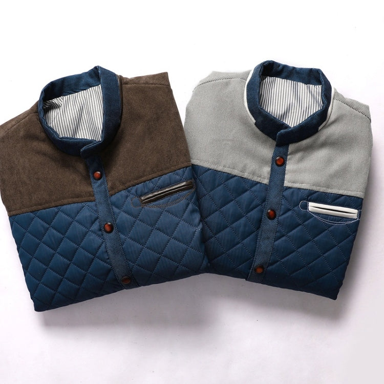 Solid Color Collage Collar Men Jacket, M, L, XL, XXL, XXXXL