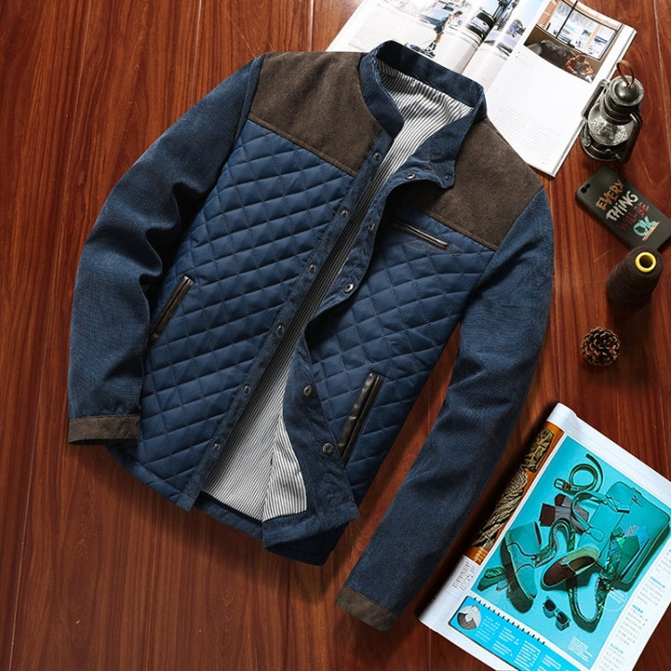 Solid Color Collage Collar Men Jacket, M, L, XL, XXL, XXXXL
