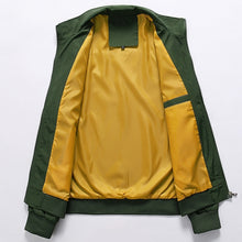 Load image into Gallery viewer, Solid Color Collage Long Sleeve Stand Collar Men Jacket, L, XL, XXL, XXXL, XXXXL, 5XL