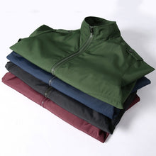 Load image into Gallery viewer, Solid Color Collage Long Sleeve Stand Collar Men Jacket, L, XL, XXL, XXXL, XXXXL, 5XL