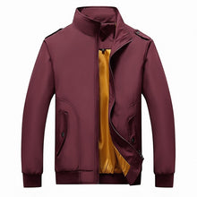 Load image into Gallery viewer, Solid Color Collage Long Sleeve Stand Collar Men Jacket, L, XL, XXL, XXXL, XXXXL, 5XL