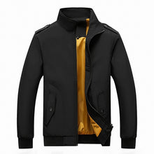 Load image into Gallery viewer, Solid Color Collage Long Sleeve Stand Collar Men Jacket, L, XL, XXL, XXXL, XXXXL, 5XL