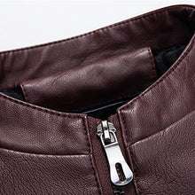 Load image into Gallery viewer, Men Slim-fit Washed PU Leather Jacket, M, L, XL, XXL, XXXL