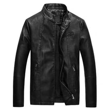 Load image into Gallery viewer, Men Slim-fit Washed PU Leather Jacket, M, L, XL, XXL, XXXL