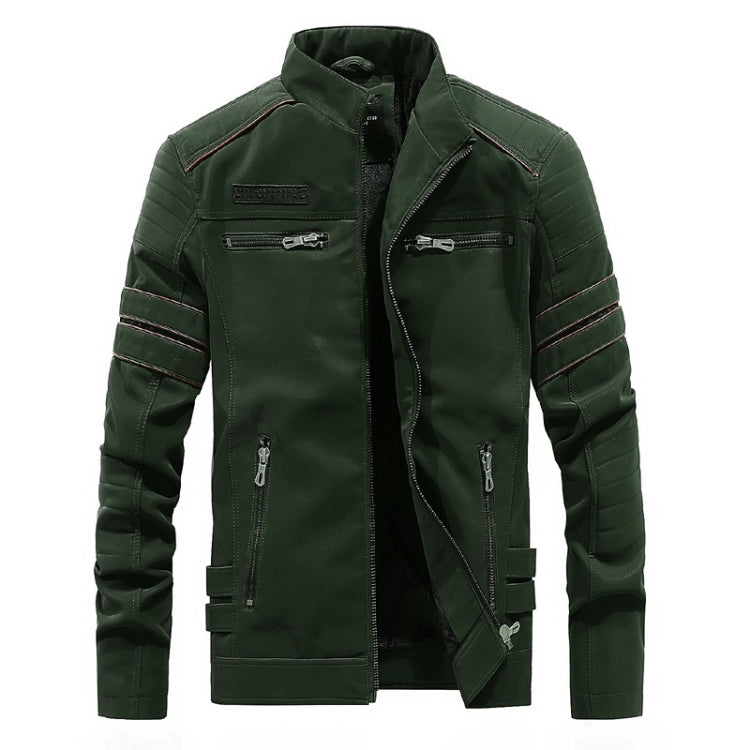 Men Casual Leather Jacket Coat(Color:Coffee Size:XXXL), M, L, XL, XXL, XXXL