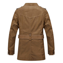 Load image into Gallery viewer, Men Long Style Leather Jacket Coat, M, L, XL, XXL, XXXL, XXXXL