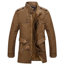 Load image into Gallery viewer, Men Long Style Leather Jacket Coat, M, L, XL, XXL, XXXL, XXXXL