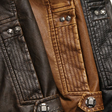 Load image into Gallery viewer, Men Plus Velvet Fashion Leather Jacket Motorcycle Coat, M, L, XL, XXL, XXXL, 4XL, 5XL