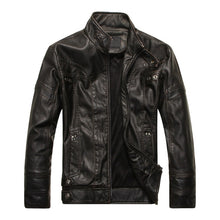Load image into Gallery viewer, Men Plus Velvet Fashion Leather Jacket Motorcycle Coat, M, L, XL, XXL, XXXL, 4XL, 5XL