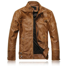 Load image into Gallery viewer, Men Plus Velvet Fashion Leather Jacket Motorcycle Coat, M, L, XL, XXL, XXXL, 4XL, 5XL