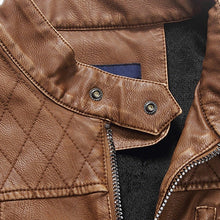 Load image into Gallery viewer, Men Plus Velvet Motorcycle Jacket Coat (Color:Coffee Size:XXXL), M, L, XL, XXL, XXXL, 4XL