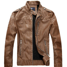 Load image into Gallery viewer, Men Plus Velvet Motorcycle Jacket Coat (Color:Coffee Size:XXXL), M, L, XL, XXL, XXXL, 4XL