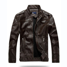 Load image into Gallery viewer, Men Plus Velvet Motorcycle Jacket Coat (Color:Coffee Size:XXXL), M, L, XL, XXL, XXXL, 4XL