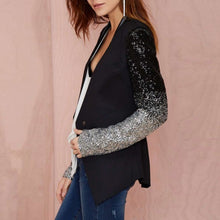 Load image into Gallery viewer, Sequins Slim Casual Women Suit (Color:Black Size:S), S, M, L, XL, XXL, XXXL, 4XL