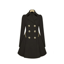 Load image into Gallery viewer, Slim Mid-length Commuter Jacket Trench Coat (Color:Black Size:S), S, M, L, XL, XXL, 3XL