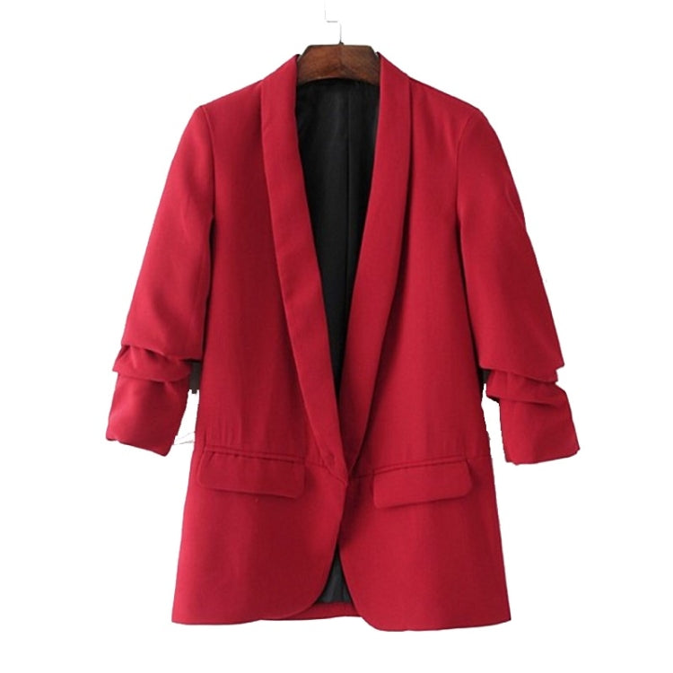 Women Solid Color Buckleless Slim Casual Suit (Color:Black Size:M), S, M, L, XL, XXL