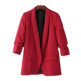 Women Solid Color Buckleless Slim Casual Suit (Color:Black Size:M), S, M, L, XL, XXL