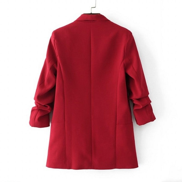 Women Solid Color Buckleless Slim Casual Suit (Color:Black Size:M), S, M, L, XL, XXL