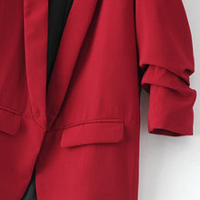 Load image into Gallery viewer, Women Solid Color Buckleless Slim Casual Suit (Color:Black Size:M), S, M, L, XL, XXL