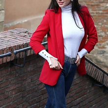 Load image into Gallery viewer, Women Solid Color Buckleless Slim Casual Suit (Color:Black Size:M), S, M, L, XL, XXL