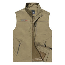 Load image into Gallery viewer, Men Sleeveless Stand Collar Loose Vest Multi-pockets Vest, M, L, XL, XXL, XXXL, XXXXL, 5XL, 6XL