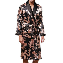 Load image into Gallery viewer, Men Long Paragraph Silk Pajamas(Color:Grey Size:XXXL), L, XL, XXL, XXXL