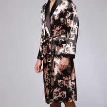 Load image into Gallery viewer, Men Long Paragraph Silk Pajamas(Color:Grey Size:XXXL), L, XL, XXL, XXXL