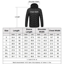 Load image into Gallery viewer, USB Heated Smart Constant Temperature Hooded Warm Coat for Men and Women (Color:Dark Blue Size:XXXXL), S, M, L, XL, XXL, 3XL, 4XL