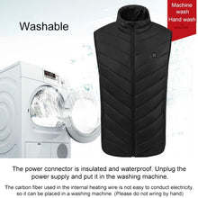 Load image into Gallery viewer, USB Security Smart Constant Temperature Fever Men Stand Collar Cotton Vest, S, M, L, XL, XXL, XXXL, XXXXL