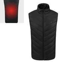 Load image into Gallery viewer, USB Security Smart Constant Temperature Fever Men Stand Collar Cotton Vest, S, M, L, XL, XXL, XXXL, XXXXL