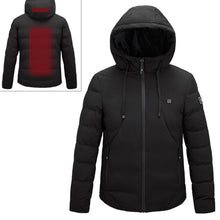 Load image into Gallery viewer, Men and Women Intelligent Constant Temperature USB Heating Hooded Cotton Clothing Warm Jacket, M, L, XL, XXL, XXXL, 4XL, 5XL, 6XL, 7XL