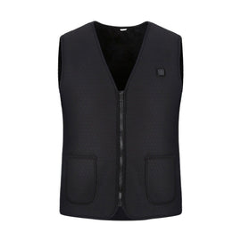 Plus Velvet Inside Men and Women Intelligent Charging Heating Vest Warm Clothes(Color:Black Size:XXXL), M, L, XL, XXL, XXXL