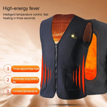 Load image into Gallery viewer, Plus Velvet Inside Men and Women Intelligent Charging Heating Vest Warm Clothes(Color:Black Size:XXXL), S, M, L, XL, XXL, XXXL