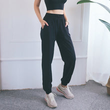 Load image into Gallery viewer, High Waist Drawstring Fitness Pants Loose Casual Sports Yoga Clothes (Color:Quicksand Powder Size:XL), M, L, XL